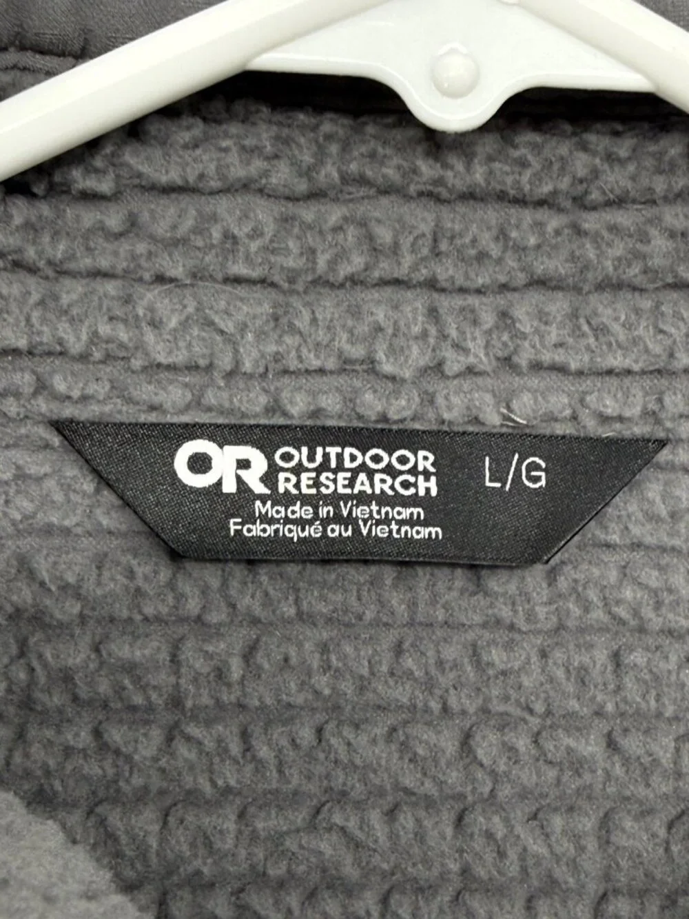 Outdoor Research Grid Fleece Full Zip Soft Shell Jacket Mens L Hiking OR322264